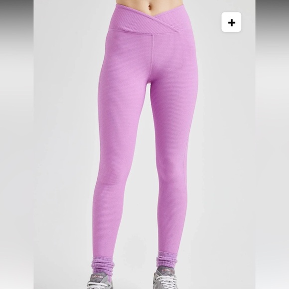 Year of Ours Pants - YEAR OF OURS RIBBED PINK VERONICA LEGGINGS